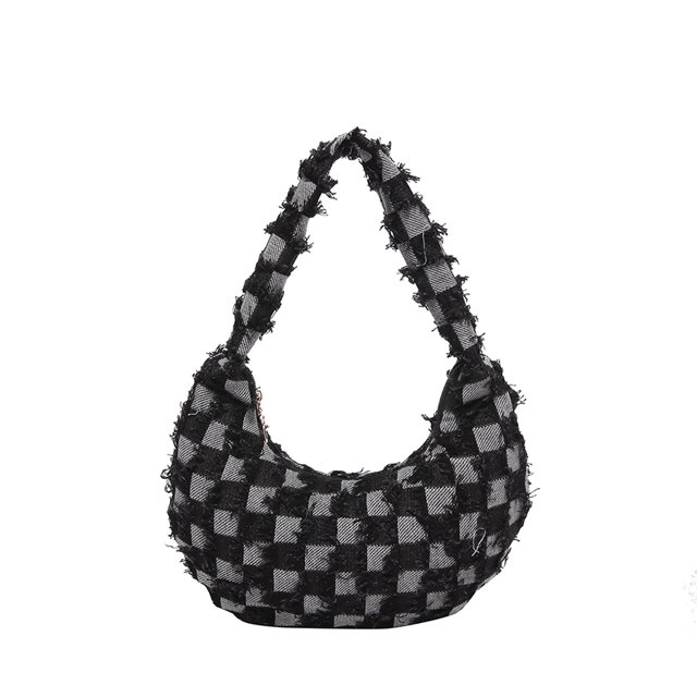 Bolso para Axila Ocio Mano Sencillo Mujer Con Tela Vaquera Fleco