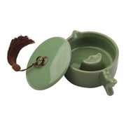 Inkstone,Multifunctional Inkslab Calligraphy Inkstone,Ceramic Painting Inkslab with Cover Use Ink Dis,Ceramic Painting Calligraphy Water Container,Inkstone Porcelain Dish green