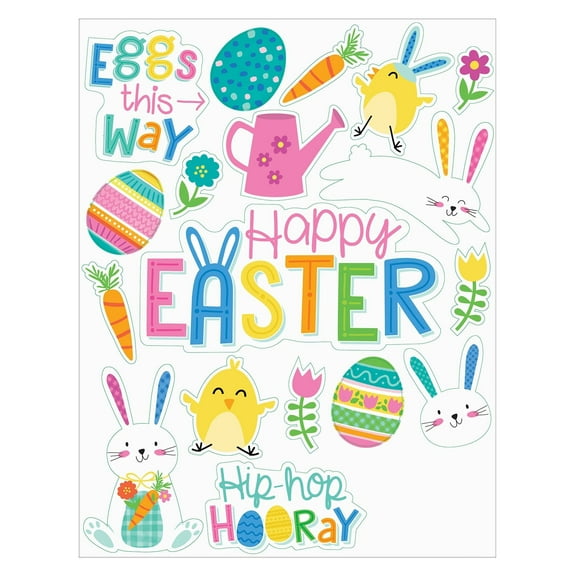 Happy Easter Spring Holiday Theme Party Window Decoration Vinyl Window Clings