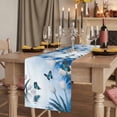 thumbnail image 2 of Table Runners 90 Inches Long Dress Scarves, Blue White Floral Farmhouse Coffee/Dining/Kitchen Table Runner for Living Room, Ombre Tulips Modern Art Spring 13x90 Inch, 2 of 9