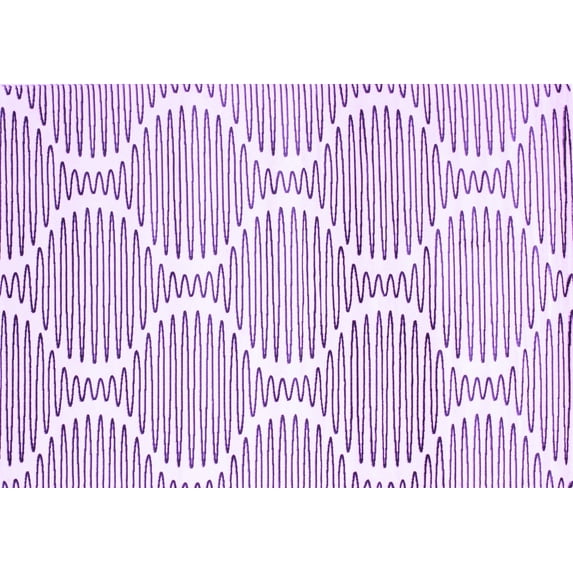 Ahgly Company Indoor Rectangle Abstract Purple Contemporary Area Rugs, 3' x 5'