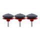thumbnail image 1 of Afilador de cortacésped de 3 piezas, piedra afiladora y accesorio de rueda, práctico para cualquier taladro manual eléctrico. Rojo, 1 of 9