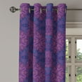 thumbnail image 3 of Ambesonne Ethnic Grommet Curtain, Paisley Flower, 50" x 63", Dark Blue Purple, 3 of 6