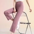 thumbnail image 4 of Previn Women's Athletic Pants Breathable Yoga Pants Elasthane Autumn Chic Curvy Soft Calf Length Trousers Coral X-Small, 4 of 5