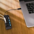 thumbnail image 2 of Jensen USB C à 4 Port USB A Hub - Noir, 2 of 5