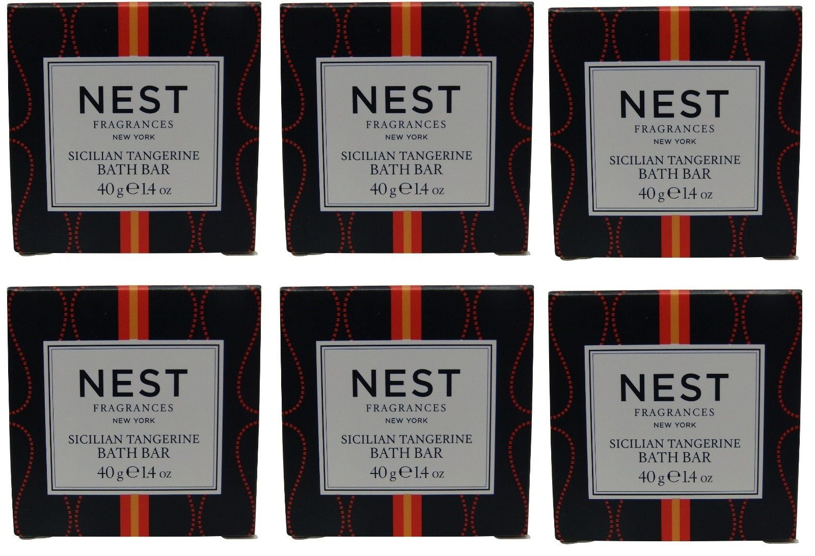 Nest Fragrances Sicilian Tangerine Bath Soap lot of 6 bars. Total of 8.4oz