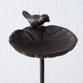 thumbnail image 6 of Scallop Shell Garden Stake, Bird Feeder, Cast Iron, 3 Feet 2 1/2 Inches Tall, Rustic Garden Decoration, 6 of 6