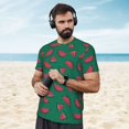 thumbnail image 4 of Wukai Watermelon Print Men's Short-Sleeved Mesh T-Shirt,Quick-Dry Short Sleeve Workout T-Shirt-5X-Large, 4 of 8
