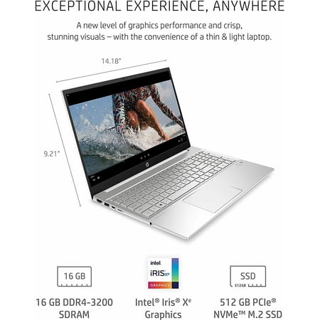 HP Pavilion 15.6" FHD i7-1165G7 16GB 512GB SSD 15-EG0021NR W10