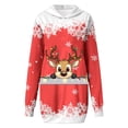 thumbnail image 4 of Womens Christmas Dress Holiday Dress for women's Christmas Printed Long Sleeved Hooded Sweatshirt With Pocket Hoodie Pullover Dress Hoodie, 4 of 4
