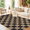Red & Black & Natural, variant on Sasttie 5'x7' Easy Jute Area Rug, Outdoor Patio Rug Washable Rugs for Entryway Indoor Outdoor Rugs, Natural