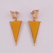 Gold Color Zin Alloy Geometric Clip on Earrings for Women Party Prom Luxury Hypo-Allergenic Ear Clip