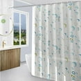 thumbnail image 5 of JilgTeok 1 Packs Bathroom Shower Curtain with Hooks Water-Proof Printed Bathroom Curtain Toilet Partition Curtain Punch Free, 5 of 9