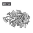 thumbnail image 3 of 200Pack Ribbon End Crimp Clamps, 20mm Stripe Texture Pinch Cord End Clasps, Silver White, 3 of 6