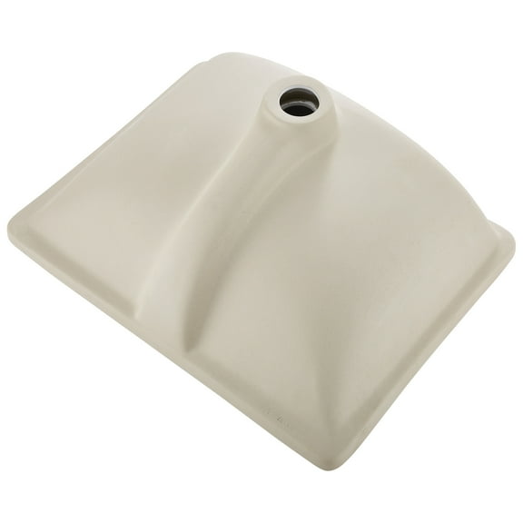 KFFKFF Rectangular Undermount Bathroom Sink, 20.28 x 15.16 Inch White Ceramic Basin with Overflow, Modern Under-Counter Vanity Wash Bowl for Compact Spaces