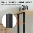 thumbnail image 4 of 28 Inch Adjustable Heavy Duty Square Steel Furniture Legs Set of 2 1000 lbs Max Load Quick Installation Black, 4 of 6