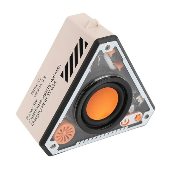 Portable Speakers, Loud Stereo Sound Mini Speaker with Colorful LED Lights, 400mAh Rechargeable Travel Speaker with Lanyard for Home Party Outdoor Gift
