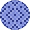 thumbnail image 1 of Ahgly Tapis Rond Lavable en Machine Intérieur Transitionnel Bleu Océan, 7 Pieds Rond, 1 of 7