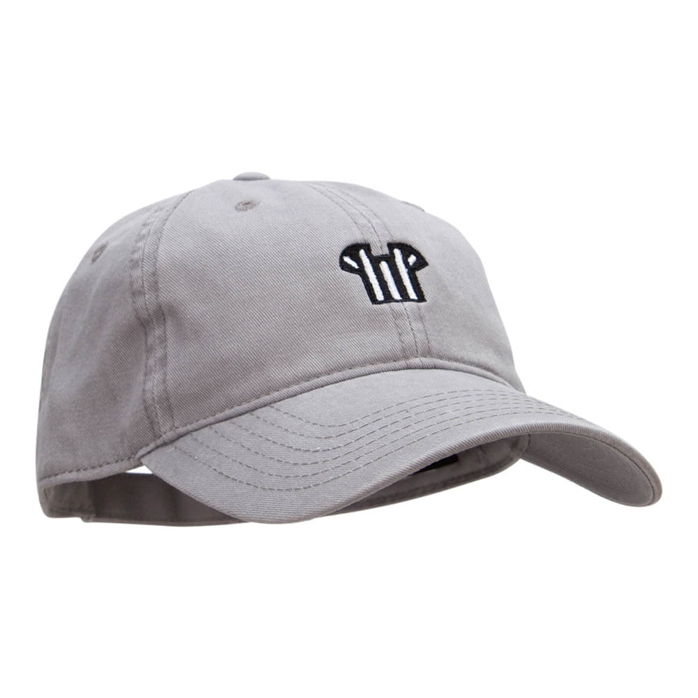 Referee Tee Embroidered Deluxe Washed Twill Cap - Grey OSFM