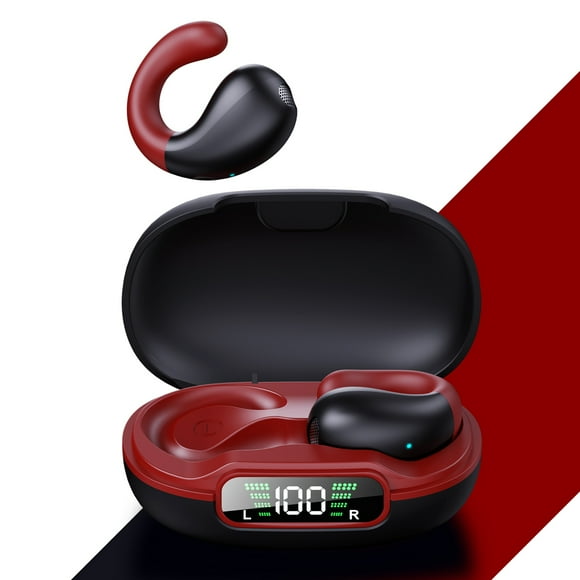 Bluetooths Earbuds, 3D HiFi Stereo Over Ear Headphones with Charging Case, Touch Control Wirelessly Earphones Noise Reduction for Workout Running Gym
