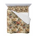 thumbnail image 7 of Quilts Twin-XL Size Bedding Set, Retro Orange Spring Floral Lightweight Quilted Comforter, Vintage Botanical Peony Farmhouse Soft Bedspread Coverlet with Pillow Covers for All Season, 68" x 98", 7 of 7