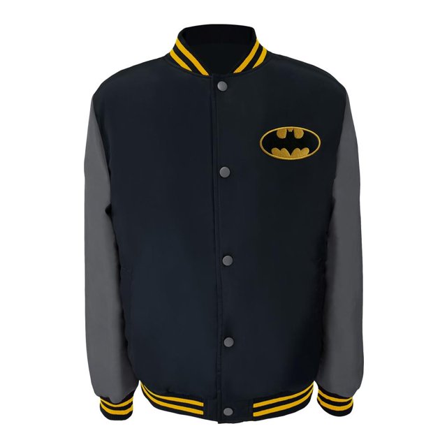 Chamarra Batman para niño, Bomber Batman con Mangas en Contraste y Bordado