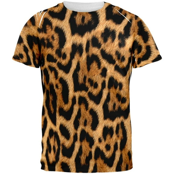 Halloween Leopard Print Costume All Over Mens T Shirt