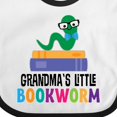 thumbnail image 4 of Inktastic Grandma Little Bookworm Kids Reading Boys or Girls Baby Bib, 4 of 4