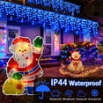 thumbnail image 4 of Decoraciones navideñas 2023 luces LED guirnaldas de cortina de carámbano IP44 impermeable conectable 216 LED caída 0,6/0,7/0,7 Año Nuevo 2, 4 of 4