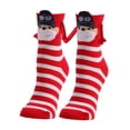 thumbnail image 4 of Calcetines de pareja hechos a mano, regalos, calcetines para mujeres, hombres, clubes, celebridades, calcetines con dedos del pie Rojo, 4 of 9