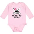thumbnail image 3 of Inktastic Daddy's Little Rocker Skull Girls Long Sleeve Baby Bodysuit, 3 of 5