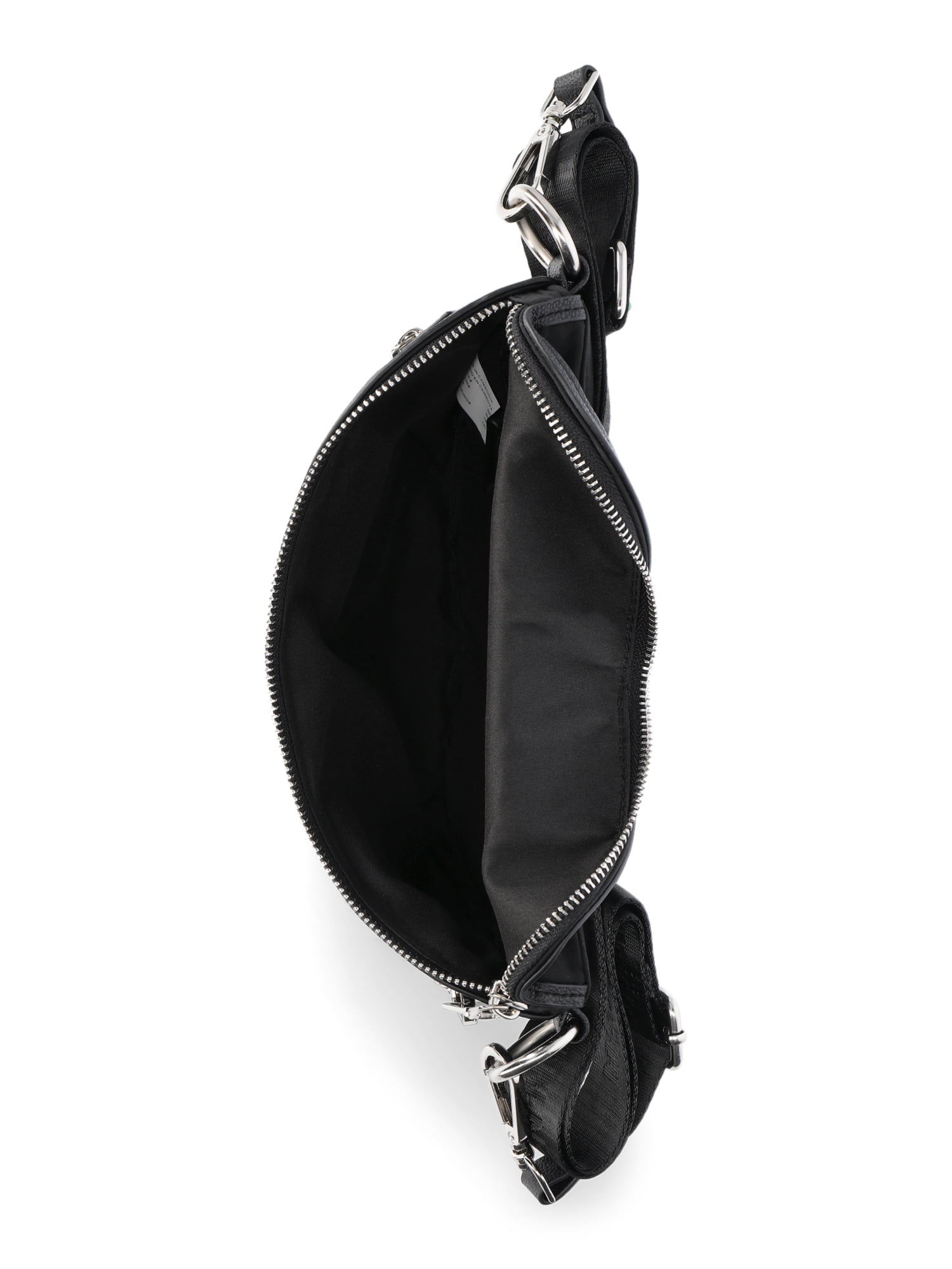 Madden NYC Women s Double Pocket Chain Fanny Pack Black Walmart