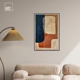thumbnail image 3 of Blue And Cream II Canvas Midcentury Abstract Wall Art by Art Remedy, Black Frame, 24" x 36", 3 of 7