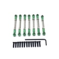 thumbnail image 2 of ZheElen Pack de 7 Servo Lien Réglable Pull Rod Remote Control Voiture 1:10 Mise à Niveau Pièce de Rechange Modification Remplacement pour Wltoys 104001 Vert, 2 of 8