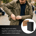 thumbnail image 5 of Stealth Mode Trifold Leather Wallet for Men with RFID Blocking (Carbon Fiber), 5 of 10