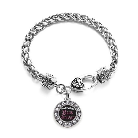 Inspired Circle Bracelet - World's Best Bus Driver Circle Charm Braided Bracelet