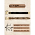thumbnail image 7 of Vorliqent 2PC Women's Belts Leopard Suede & Smooth Leather Belts with Golden Buckle for Casual & Dressy Outfits, 7 of 7