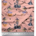 thumbnail image 1 of Soimoi Polyester Crepe Fabric Magic Potion,Bat & Witch Halloween Print Sewing Fabric Yard 52 Inch Wide, 1 of 1