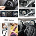 thumbnail image 3 of LedBack Wolf Rose Printed Car Seat Cover Full Set Car Accessories Include Steering Wheel Covers Non Slip Auto Seat Belt Cover Waterproof Lipstick Holder Keychain Headrest Covers, 15 Pack, Blue, 3 of 3