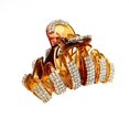 thumbnail image 1 of Exquisitos diamantes de imitación acrílicos, pinza grande para el pelo, elegante, para mujeres, niñas, elegantes pinzas de cristal, horquilla para cabello grueso (marrón), 1 of 2