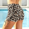 thumbnail image 5 of Sopiago Womens Swim Shorts High Waisted Bathing Suit Bottoms Swimsuit Boy Shorts Swimwear Bikini Board Shorts Brown,XXL, 5 of 7