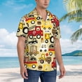 thumbnail image 3 of Pofeuu Vehicles Print Hawaiian Shirt for Men Sleeves Casual Button Down Summer Beach Dress Shirts T-Shirts,Medium, 3 of 7