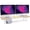 Maple-32-40‘’ L*9.25‘’D*4.72‘’H, variant on Dual-monitor-stand-riser-for-desk Adjustable Length 32-40 Inch Large Desktop Computer Monitor Riser For 2 Screens Desk Shelf Organizer Stand Computer/laptop/pc/printer/tv Black