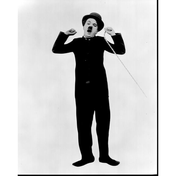 Charlie Chaplin Yawning With Cane Black And White Photo Print (16 x 20) - Item # MVM70884