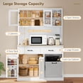 thumbnail image 4 of HOMCOM 69" Pantry Cabinet, Kitchen Cabinet with Charging Station, White, 4 of 10
