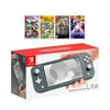 New Nintendo Switch Lite Gray Console Bundle with 4 Games: Splatoon 2, Super Mario Maker 2, Octopath Traveler, and Fire Emblem: Three Houses!