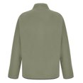 thumbnail image 6 of Momasggi Fleece Sweatshirts for Men Half Zipper Pullover Tops Fall Winter Warm Sweatshirt Loose Casual Solid Color Long Sleeve Sweatshirt with Pockets Army Green L, 6 of 8