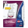 Avery Ready Index 15-Tab Dividers, Customizable TOC, 1 Set (11142)