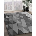 thumbnail image 3 of Ahgly Tapis d'Intérieur Lavable en Machine Carré Gris Foncé, 4 Pieds Carré, 3 of 7