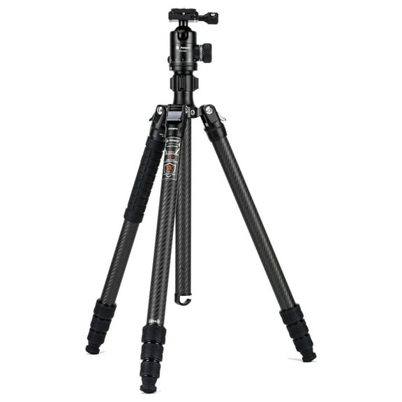 Fotopro 68.8" Carbon Fiber Travel Tripod with Ball Head, Lightweight Camera Tripod Stand for Video Recording, QR Plate, Hidden Phone Clip, Max Load 26.5 lbs, Converts to 72.4" Monopod, Sherpa Summit